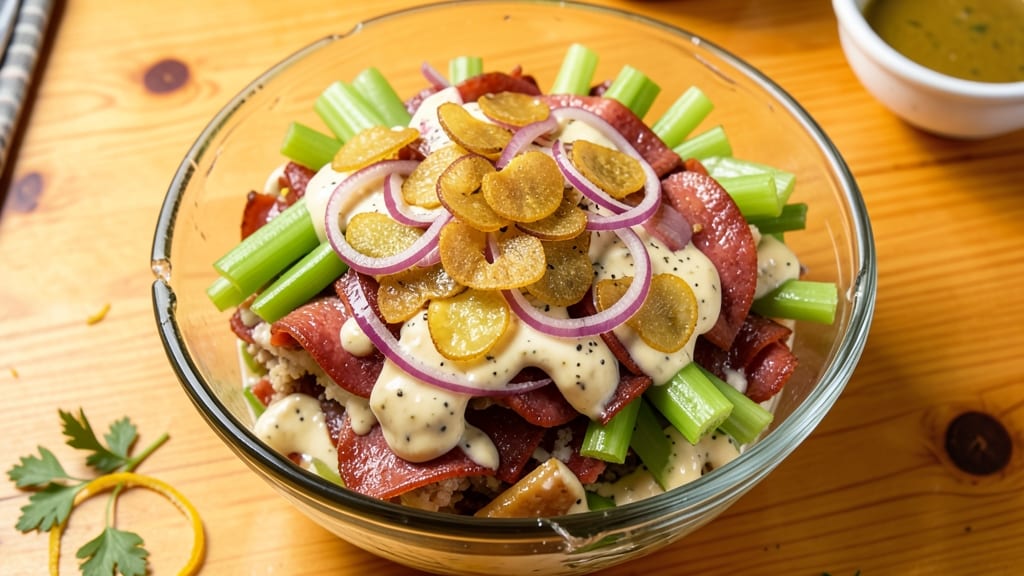 Pioneer Woman's Bologna Salad Recipe: Crisp Celery Crowns Over Creamy Ranch Bliss