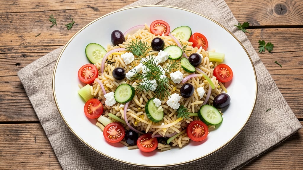 Best Greek Pasta Salad Recipe Ever: Crisp Celery Crowns Over Zesty Lemon-Oregano Dressing