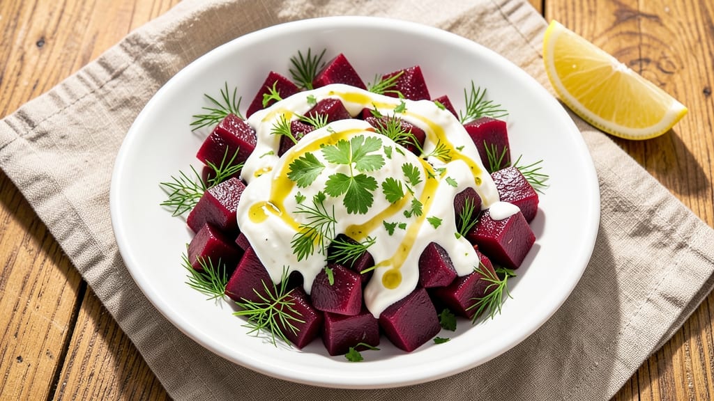 Beets Salad Recipe Using Canned Beets: Sweet Earthy Crunch With Creamy Yogurt Dressing